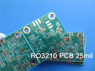 2Capa 25mil RO3210 PCB PTFE cerámico reforzado con fibra de vidrio tejida 0,76mm Oro de inmersión