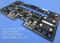 Taconic TLX-9 PCB de alta frecuencia 62mil 1.575mm con plata de inmersión para mezcladores, divisores, filtros y combinadores