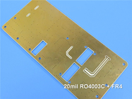 Rogers RO4003C PCB Substrato tejido de vidrio reforzado con hidrocarburos/cerámica