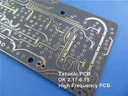 TLX-0 PCB rígido de 2 capas construido en compuestos de fibra de vidrio PTFE con sustrato de microondas RF de inmersión de oro