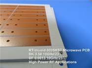 RT/duroide 6035HTC PCB rígido de alta frecuencia de doble cara con 1 oz de cobre y oro de inmersión para RF / microondas