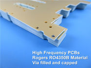 PWB de Rogers High Frequency empleado 60mil RO4350B y 6.6mil RO4350B con el oro de la inmersión para el aumentador de presión inalámbrico