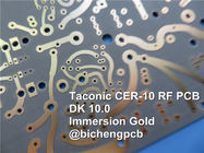 CER-10 RF imprimió el PWB de la placa de circuito 2-Layer CER-10 62mil 1.58m m con oro de la inmersión