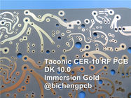 CER-10 RF imprimió el PWB de la placa de circuito 2-Layer CER-10 62mil 1.58m m con oro de la inmersión