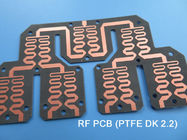 PWB de alta frecuencia de PTFE en el PWB barato del RF PTFE del doble capa DK2.2 para los acopladores