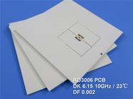 PWB impreso de alta frecuencia del oro de la microonda del PWB 10mil DK6.15 de la placa de circuito 2-Layer Rogers 3006 de Rogers RO3006 DF 0,002