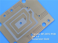 PWB impreso de alta frecuencia Taconic de la microonda de la placa de circuito 10mil 0.254m m RF-35TC de RF-35TC con oro de la inmersión