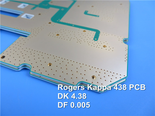 Placa de circuito impresa del PWB Rogers 60mil 1.524m m DK 4,38 de Kappa 438 RF con el oro de la inmersión para los metros inalámbricos