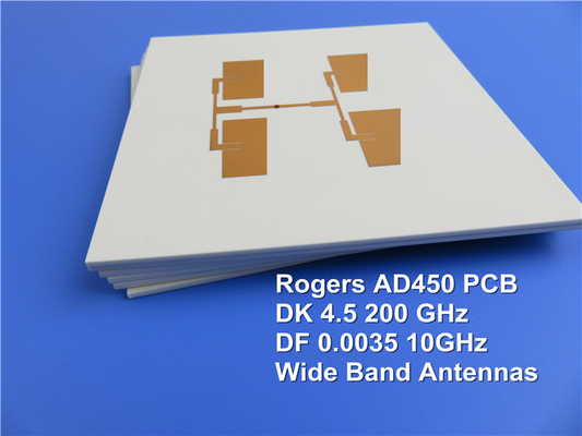 PWB de Arlon High Frequency empleado AD450 60mil 1.524m m DK4.5 con el oro de la inmersión para los sistemas de transmisión de las multimedias