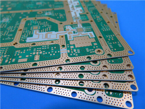 10-layer multilayer hybrid RO4350B+Tg170 TU-768 FR4 RF/microwave PCB with Resin-Filled and Plated-Flat Vias