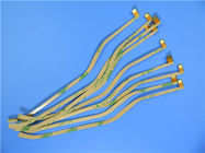 Placa de circuito impresa flexible de una sola capa empleada el Polyimide con los cojines del refuerzo y del oro para las antenas