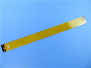 Placa de circuito impresa flexible del doble capa en el Polyimide con la máscara amarilla y el refuerzo del pi para el interruptor de la Fino-película