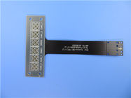 Circuito impreso flexible de una sola capa (FPC) con el refuerzo FR-4 de 1.0m m y máscara negra de la soldadura para el módulo inalámbrico