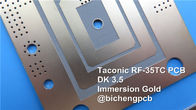 PWB impreso de alta frecuencia Taconic de la placa de circuito 30mil 0.762m m RF-35TC de RF-35TC con la máscara negra de la soldadura para las antenas