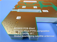 Rogers RO3035 RF imprimió el PWB de la microonda de la placa de circuito 2-Layer Rogers 3035 60mil 1.524m m con oro de la inmersión