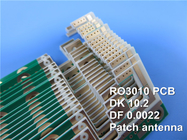 Rogers RO3010 RF imprimió el PWB de la microonda de la placa de circuito 2-Layer Rogers 3010 50mil 1.27m m con plata de la inmersión