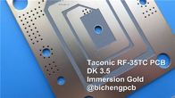 Placa de circuito de alta frecuencia Taconic del PWB 20mil 0.508m m RF-35TC RF de RF-35TC con la máscara de la soldadura y el oro negros de la inmersión