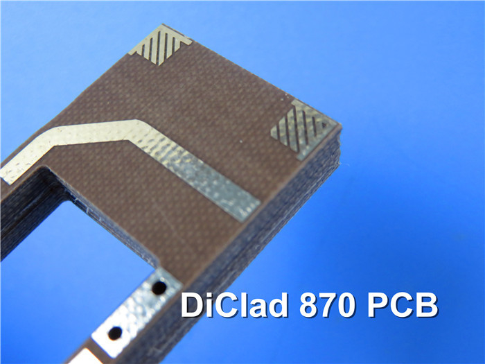 DiClad 870 PCB Microondas PCB con HASL de doble cara 31mil 0,8 mm de espesor sin soldadura Maks sin serigrafía