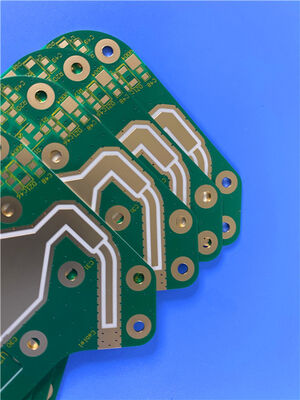 Laminado Rogers AD250C y PCB de doble lado de alta frecuencia personalizado construido en un sustrato de 0,508 mm (20 mil) con superficie de oro puro / sin vías ciegas / vías enterradas