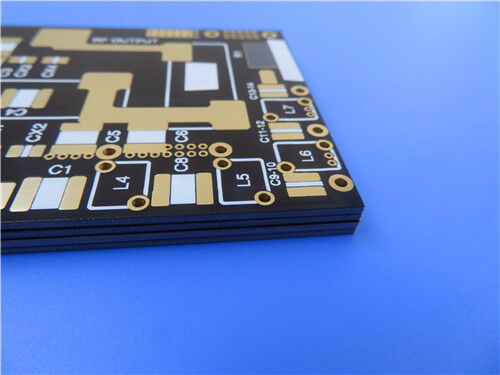 F4BTM300 PTFE laminado lleno de cerámica y PCB de doble capa personalizado construido en material de sustrato de 20 mil con papel de cobre ED para diseño de RF / Microondas
