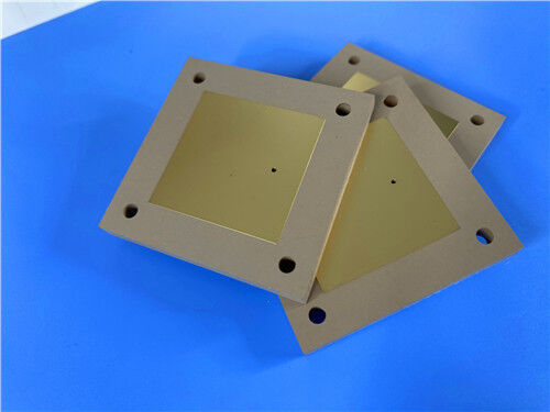 Rogers TMM10i alta Dk 9.80 laminado de microondas termoestable y material personalizado 75mil PCB de cobre de doble lado con oro de inmersión para circuitos de RF y microondas