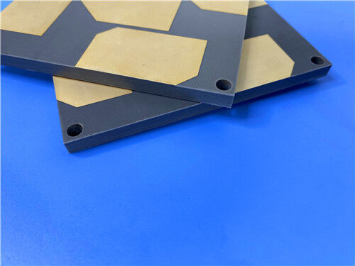 Laminado de PTFE y fibra de vidrio F4BME245 con cobre tratado inversamente de 4 mil, material de doble cara y soluciones de PCB ultrafinas con oro de inmersión