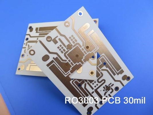 Rogers RO3003 Placa de circuitos impresos de alta frecuencia de 2 capas Rogers 3003 30mil 0.762mm PCB con DK3.0 DF 0.001 para microondas RF