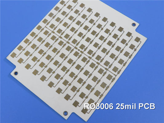 PWB de alta frecuencia de la placa de circuito DK6.15 DF 0,002 del PWB 2-Layer Rogers 3006 25mil 0.635m m de la microonda de Rogers RO3006