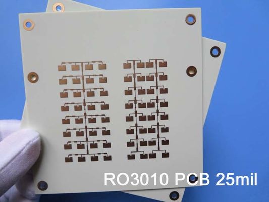 Rogers RO3010 placa de PCB de microondas de 2 capas Rogers 3010 25mil 0.635mm placa de circuito DK10.2 DF 0.0022 microondas y PCB de RF