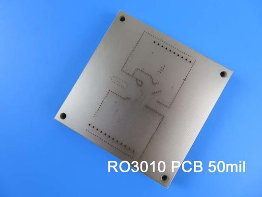 Placa de circuito impreso de RF Rogers RO3010 de 2 capas Rogers 3010 de 50 mil (1,27 mm) PCB de RF/microondas con plata de inmersión